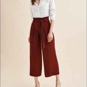 Karlie High Rise Paperbag Pant Wine Red